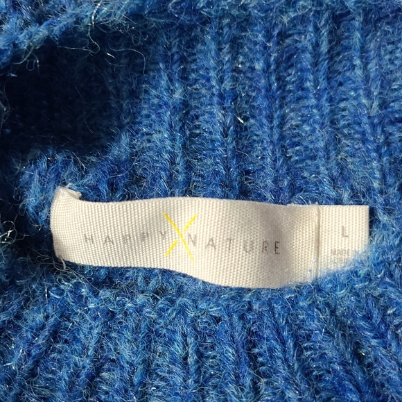 Happy X Nature Blue Comfy Knit Sweater - Picture 6 of 8